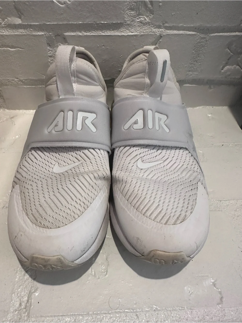 Nike Kids White Air Slip-On Sneakers with Strap